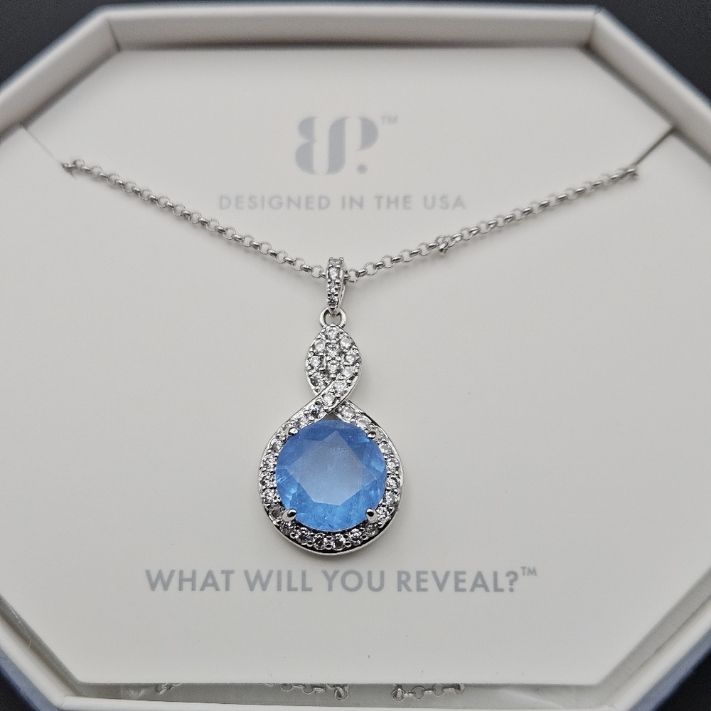 Bomb Party RBP7867 "Loving Embrace" Ocean Blue Quartz Necklace
